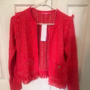 Lily Pulitzer Simple’s Cardigan - Spicy Coral NWT, XS $70